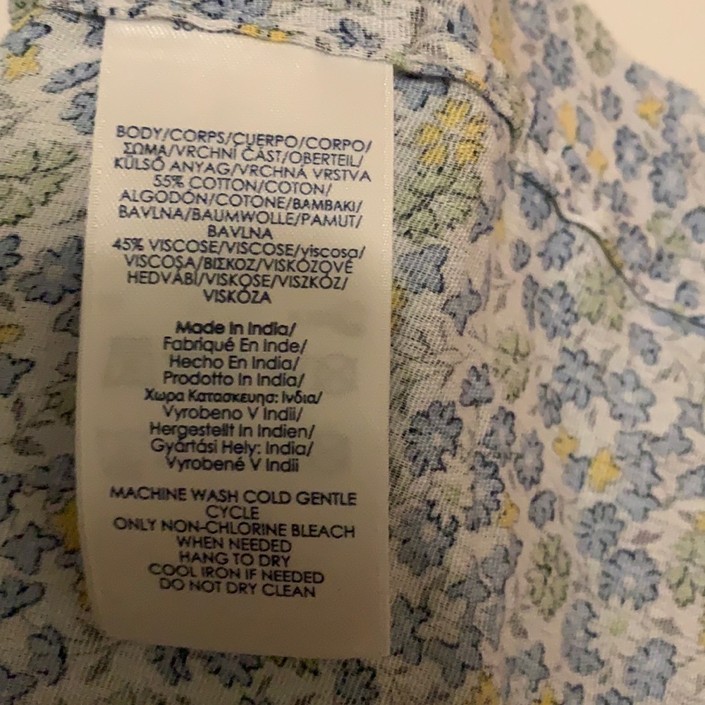Chaps Squareneck Floral Ruffle Top - Picture 5 of 5